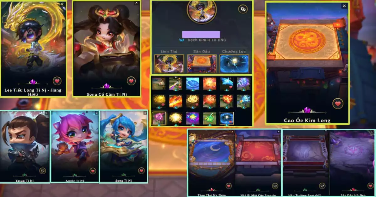 FULL COMBO TẾT + LEE + SONA + SÂN CHƯỞNG ĐẸP