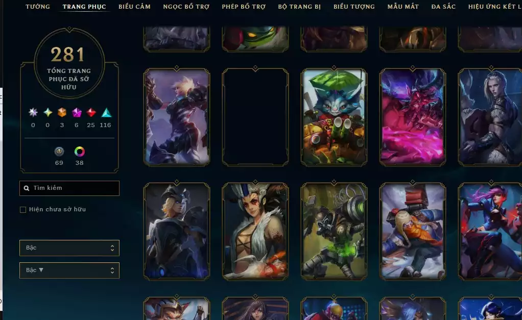 Ảnh 281 SKIN LOL NHIỀU TP ĐẸP FULL CHAMP