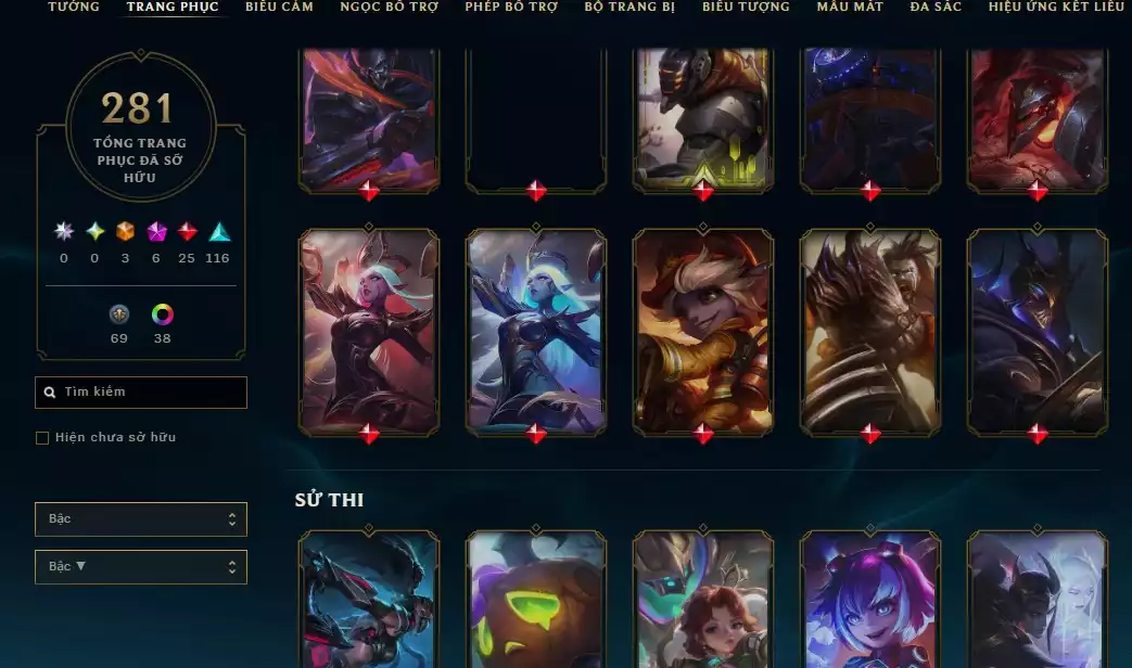 Ảnh 281 SKIN LOL NHIỀU TP ĐẸP FULL CHAMP