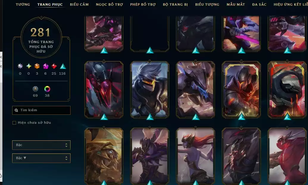 Ảnh 281 SKIN LOL NHIỀU TP ĐẸP FULL CHAMP