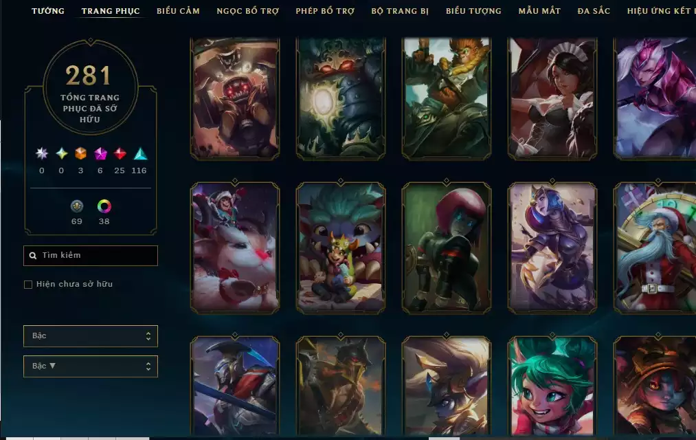 Ảnh 281 SKIN LOL NHIỀU TP ĐẸP FULL CHAMP