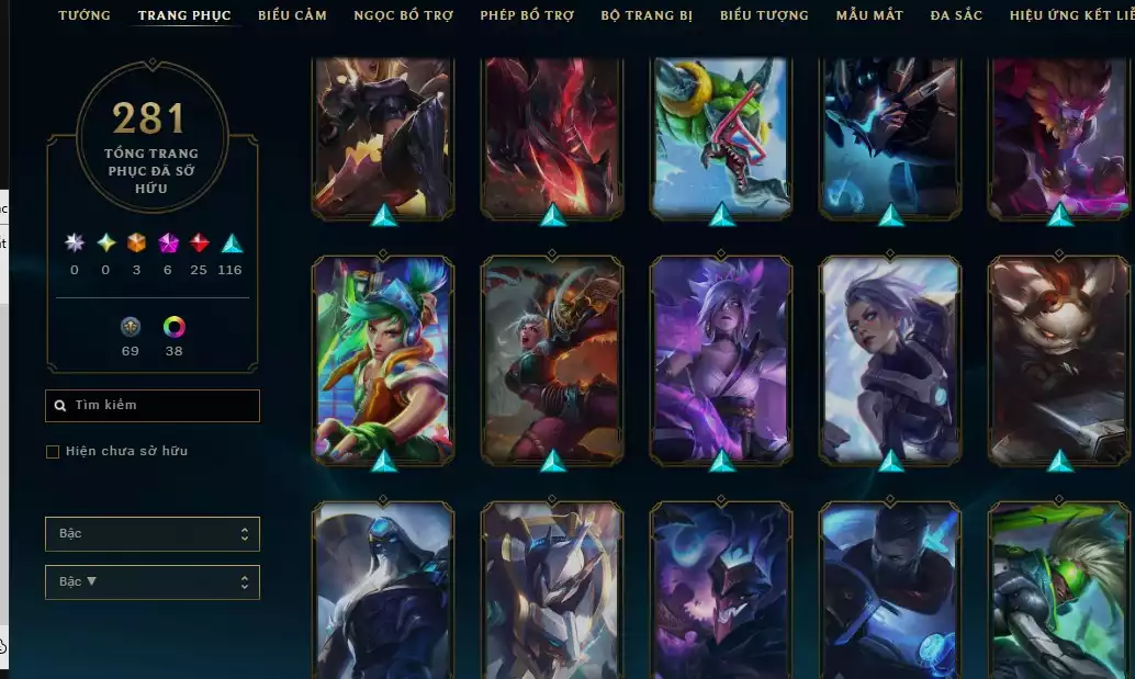 Ảnh 281 SKIN LOL NHIỀU TP ĐẸP FULL CHAMP