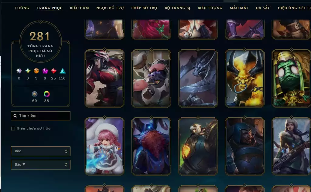 Ảnh 281 SKIN LOL NHIỀU TP ĐẸP FULL CHAMP