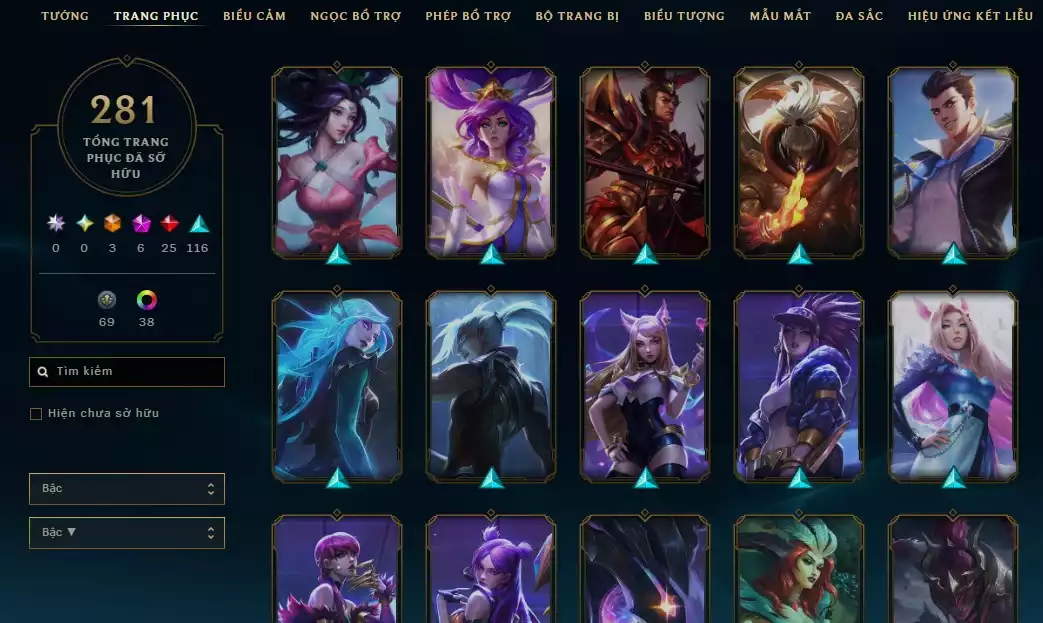 Ảnh 281 SKIN LOL NHIỀU TP ĐẸP FULL CHAMP