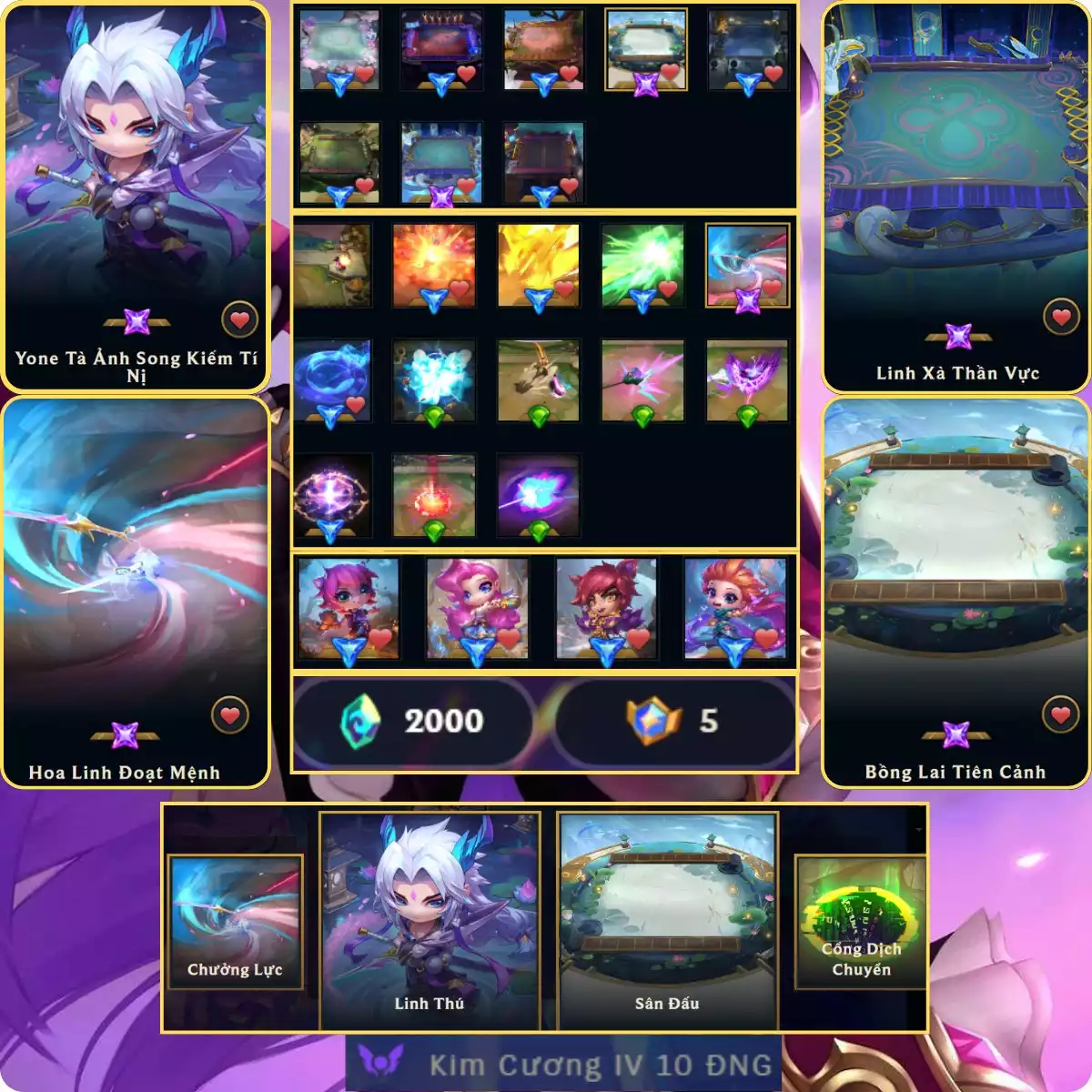 COMBO YONE TÀ ẢNH + 2 SÀN TÍM + CHƯỞNG