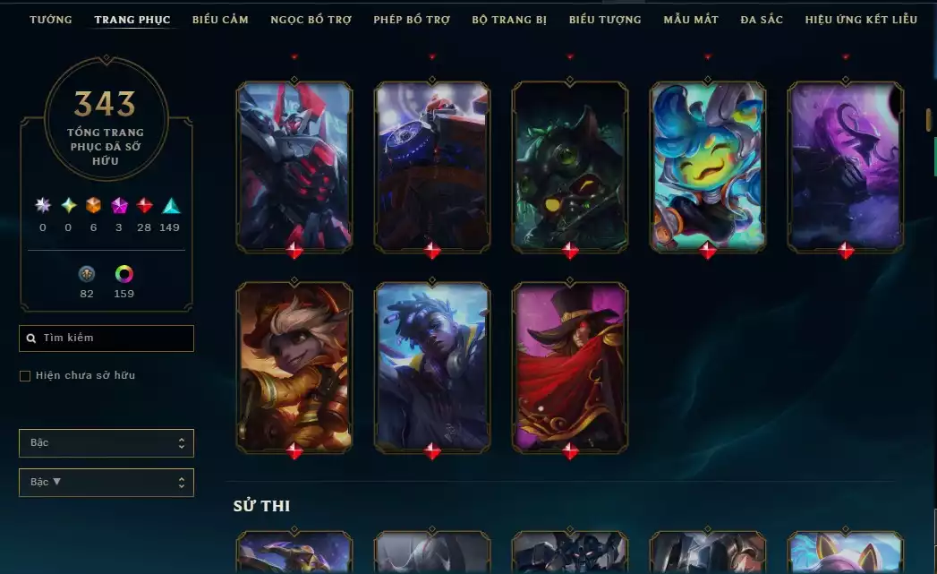 Ảnh ✅343 SKIN LOL ✅NHIỀU SKIN ĐẸP ELO CAO
