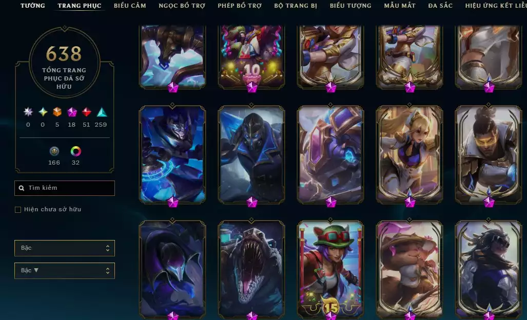 638 TRANG PHỤC MAIN CATLYN ADC + 18 HÀNG HIỆU -KHUNG HH