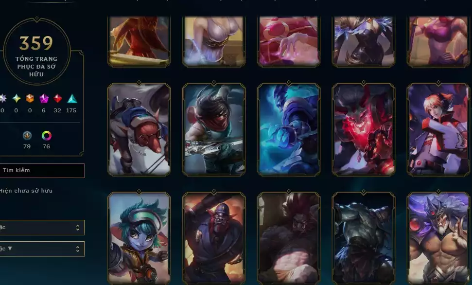 Ảnh 359 SKIN + FULL CHAMP + SKIN CỰC NGON