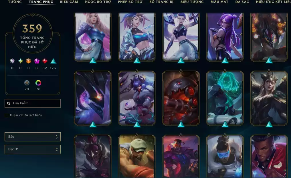 Ảnh 359 SKIN + FULL CHAMP + SKIN CỰC NGON