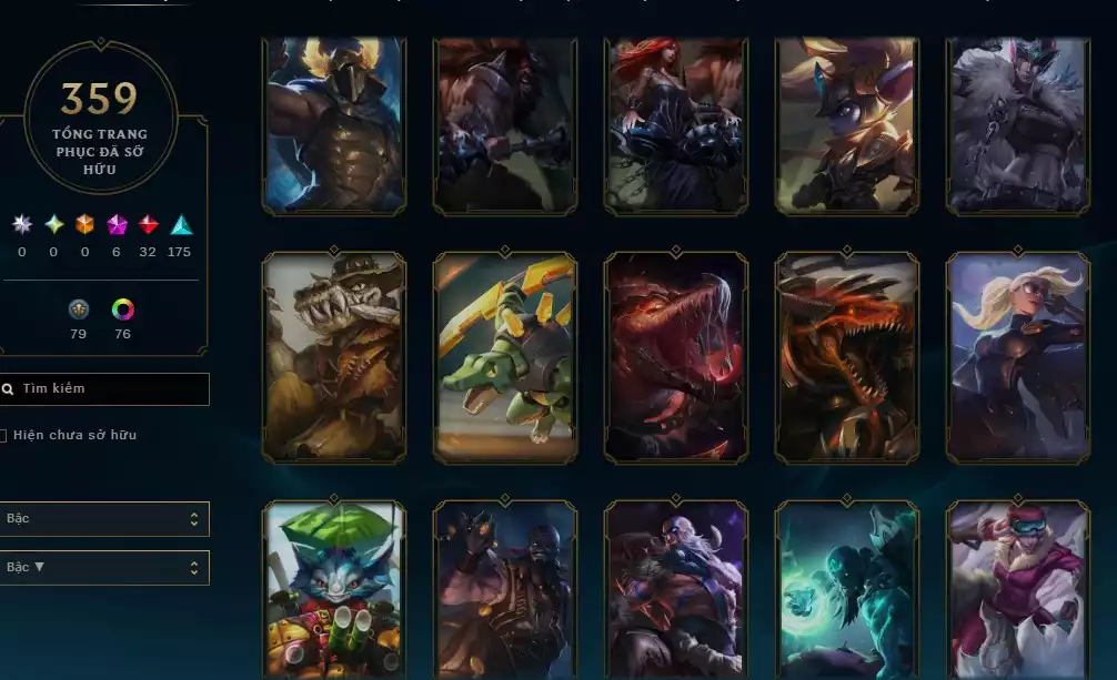 Ảnh 359 SKIN + FULL CHAMP + SKIN CỰC NGON